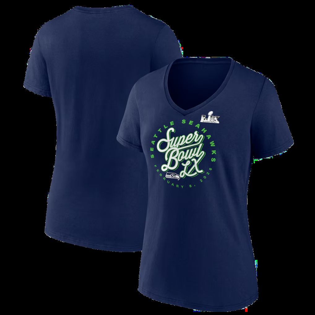 Men 2026 NFL Seattle Seahawks T-shirt blue 016